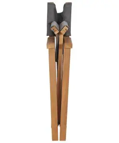 vidaXL Director’s Chair Solid Teak Wood Grey