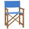 vidaXL Director’s Chair Solid Teak Wood Blue