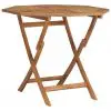 vidaXL Folding Garden Table 85x85x76 cm Solid Teak Wood