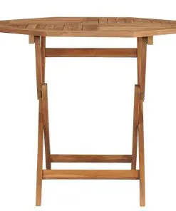 vidaXL Folding Garden Table 85x85x76 cm Solid Teak Wood