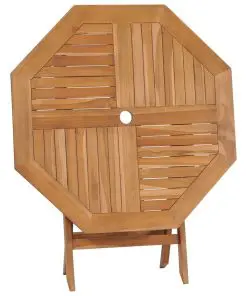 vidaXL Folding Garden Table 85x85x76 cm Solid Teak Wood