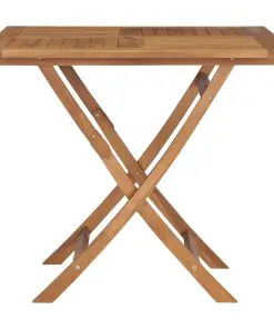 vidaXL Folding Garden Table 85x85x76 cm Solid Teak Wood