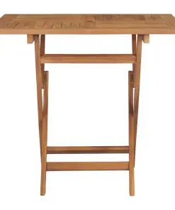 vidaXL Folding Garden Table 85x85x76 cm Solid Teak Wood