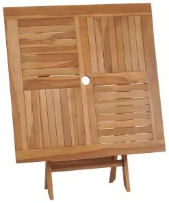 vidaXL Folding Garden Table 85x85x76 cm Solid Teak Wood