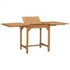 vidaXL Extending Garden Table (110-160)x80x75cm Solid Teak Wood vidaXL Extending Garden Table (110-160)x80x75cm Solid Teak Wood