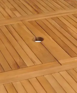 vidaXL Extending Garden Table (110-160)x80x75cm Solid Teak Wood