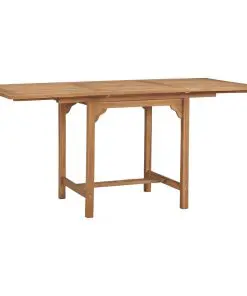 vidaXL Extending Garden Table (110-160)x80x75cm Solid Teak Wood