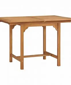 vidaXL Extending Garden Table (110-160)x80x75cm Solid Teak Wood