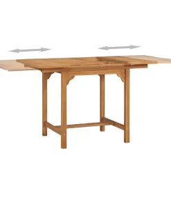vidaXL Extending Garden Table (110-160)x80x75cm Solid Teak Wood