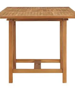 vidaXL Extending Garden Table (110-160)x80x75cm Solid Teak Wood