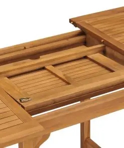 vidaXL Extending Garden Table (110-160)x80x75cm Solid Teak Wood