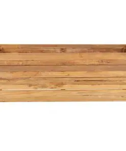 vidaXL Planter 100x40x38 cm Recycled Teak and Steel