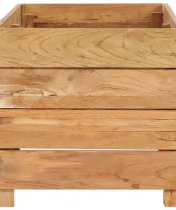 vidaXL Planter 100x40x38 cm Recycled Teak and Steel