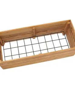 vidaXL Planter 100x40x38 cm Recycled Teak and Steel