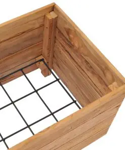 vidaXL Planter 100x40x38 cm Recycled Teak and Steel