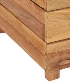 vidaXL Planter 100x40x38 cm Recycled Teak and Steel