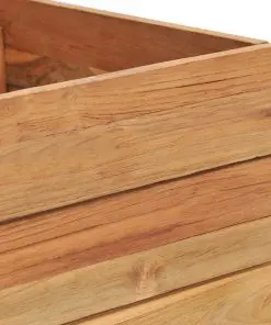 vidaXL Planter 100x40x38 cm Recycled Teak and Steel