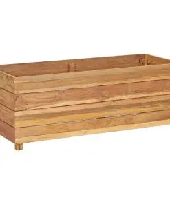 vidaXL Planter 100x40x38 cm Recycled Teak and Steel