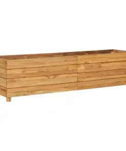 vidaXL Planter 150x40x38 cm Recycled Teak and Steel