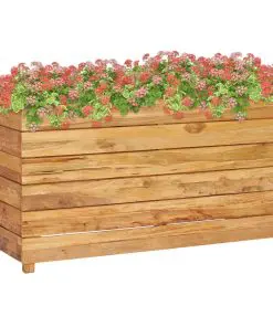 vidaXL Planter 100x40x55 cm Recycled Teak and Steel