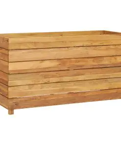 vidaXL Planter 100x40x55 cm Recycled Teak and Steel