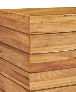 vidaXL Planter 100x40x55 cm Recycled Teak and Steel