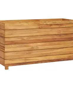 vidaXL Planter 100x40x55 cm Recycled Teak and Steel