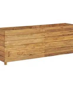 vidaXL Planter 150x40x55 cm Recycled Teak and Steel