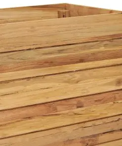 vidaXL Planter 150x40x55 cm Recycled Teak and Steel