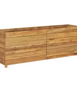 vidaXL Planter 150x40x55 cm Recycled Teak and Steel