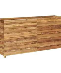 vidaXL Planter 150x40x72 cm Recycled Teak and Steel
