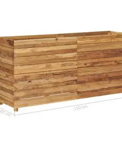vidaXL Planter 150x40x72 cm Recycled Teak and Steel