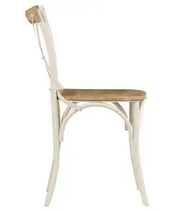 vidaXL Cross Chairs 6 pcs White Solid Mango Wood