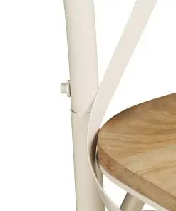 vidaXL Cross Chairs 6 pcs White Solid Mango Wood
