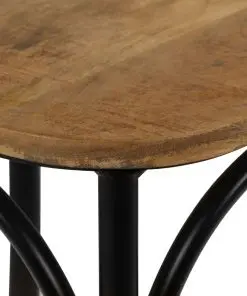 vidaXL Cross Chairs 6 pcs Black Solid Mango Wood