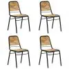 vidaXL Dining Chairs 4 pcs Solid Mango Wood vidaXL Dining Chairs 4 pcs Solid Mango Wood
