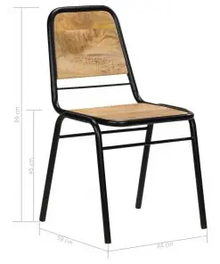 vidaXL Dining Chairs 4 pcs Solid Mango Wood