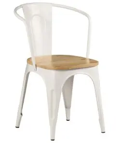 vidaXL Dining Chairs 4 pcs White Solid Mango Wood