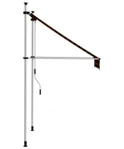 vidaXL Manual Retractable Awning 100 cm Orange and Brown