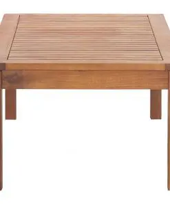 vidaXL 4 Piece Garden Lounge Set with Cushions Solid Acacia Wood