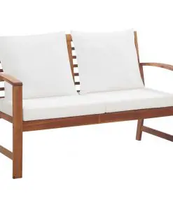 vidaXL 4 Piece Garden Lounge Set with Cushions Solid Acacia Wood