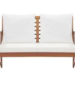 vidaXL 4 Piece Garden Lounge Set with Cushions Solid Acacia Wood