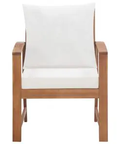 vidaXL 4 Piece Garden Lounge Set with Cushions Solid Acacia Wood