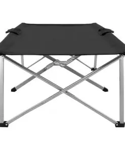 vidaXL Camping Bed 206x75x45 cm XXL Black
