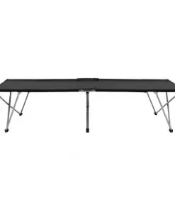 vidaXL Camping Bed 206x75x45 cm XXL Black