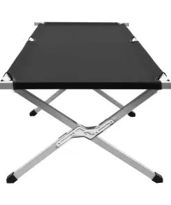 vidaXL Camping Bed 190x74x47 cm XL Black