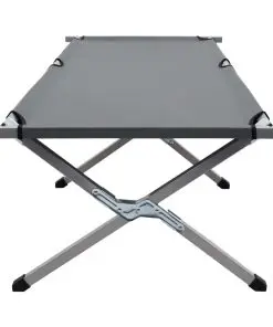 vidaXL Camping Bed 190x74x47 cm XL Grey