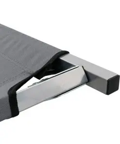 vidaXL Camping Bed 190x74x47 cm XL Grey