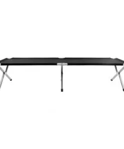 vidaXL Camping Bed 210x80x48 cm XXL Black