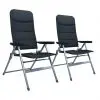 vidaXL Reclining Garden Chairs 2 pcs Aluminium Black vidaXL Reclining Garden Chairs 2 pcs Aluminium Black